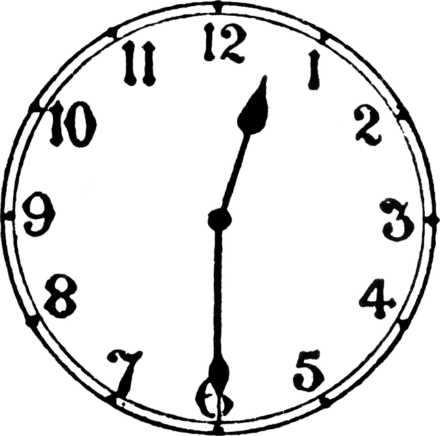 clocks clipart half past