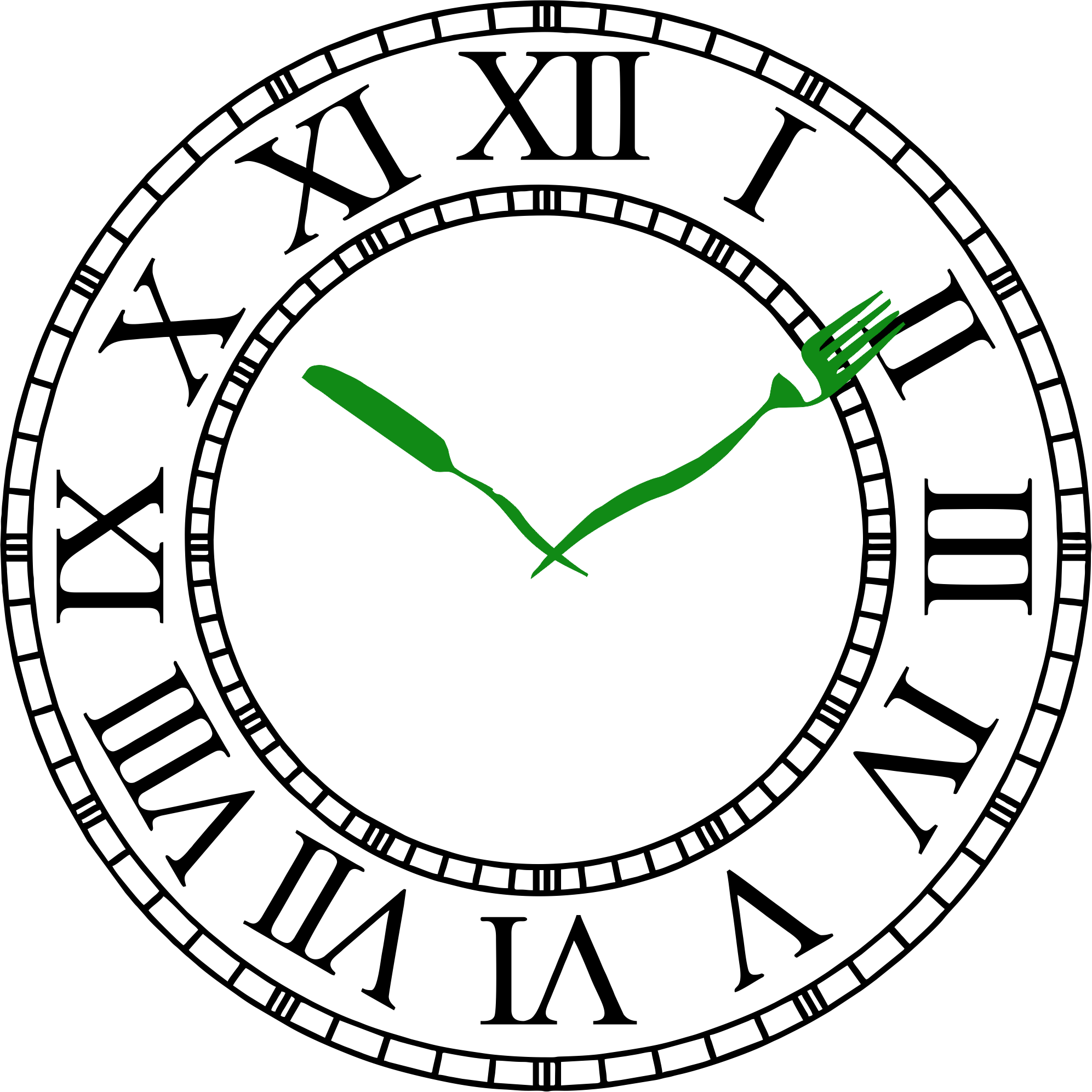 clocks clipart lunchtime