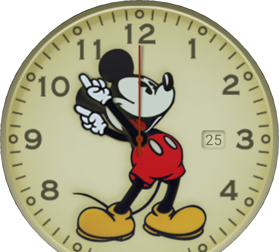 clipart clock mickey