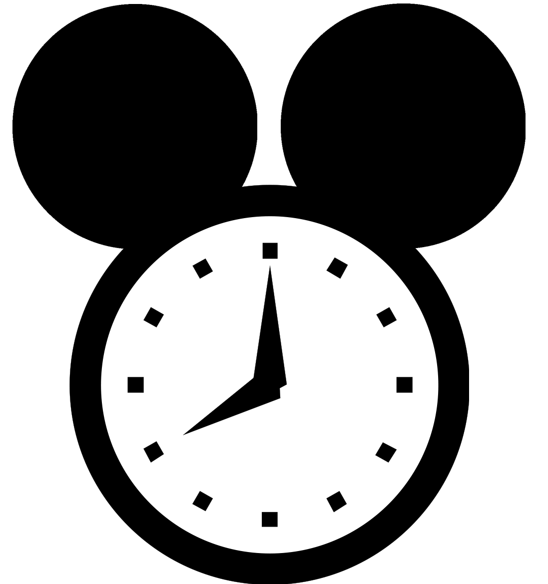 clock clipart mickey