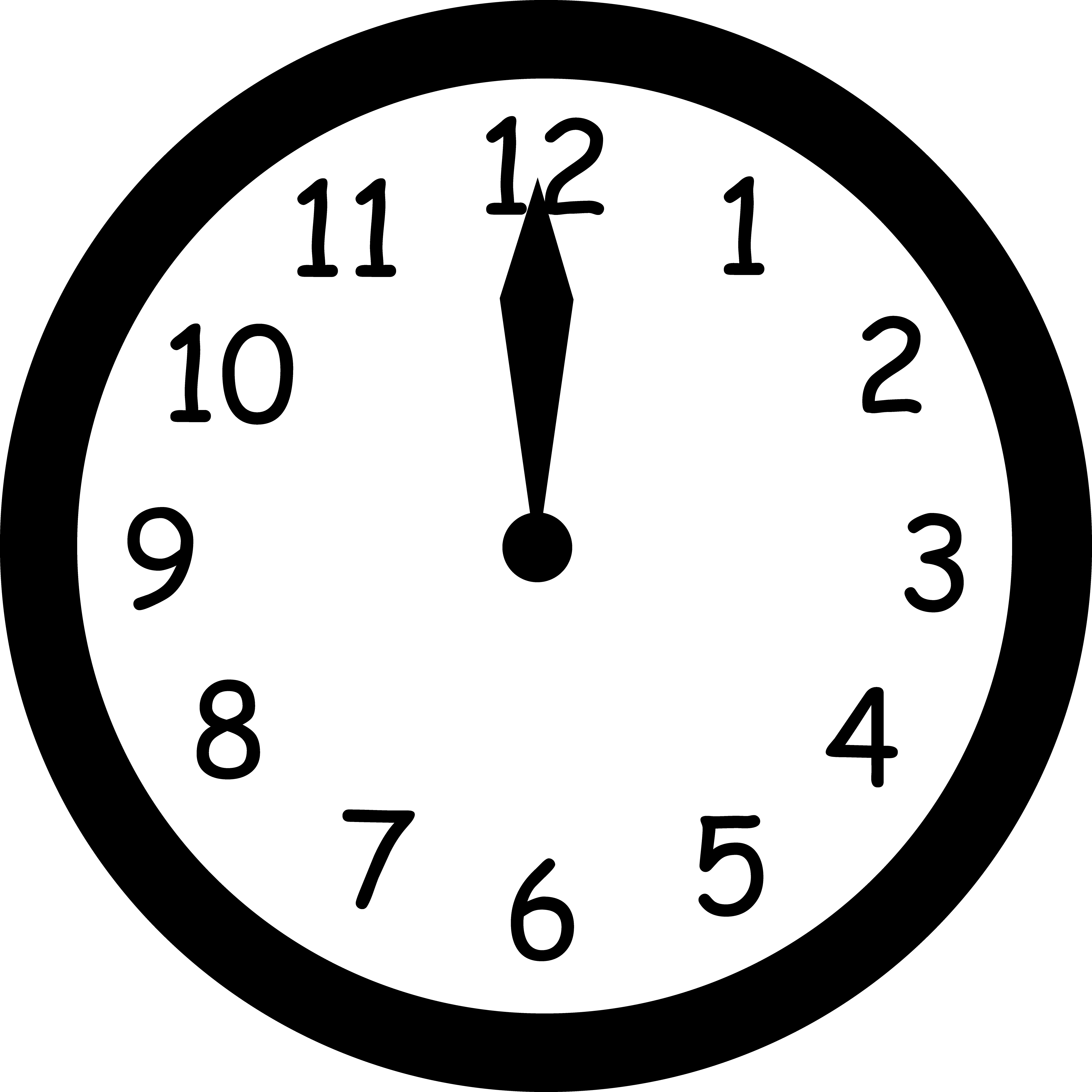 clock clipart midnight