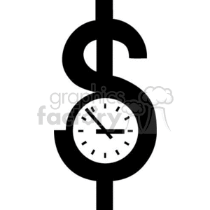 clock clipart money