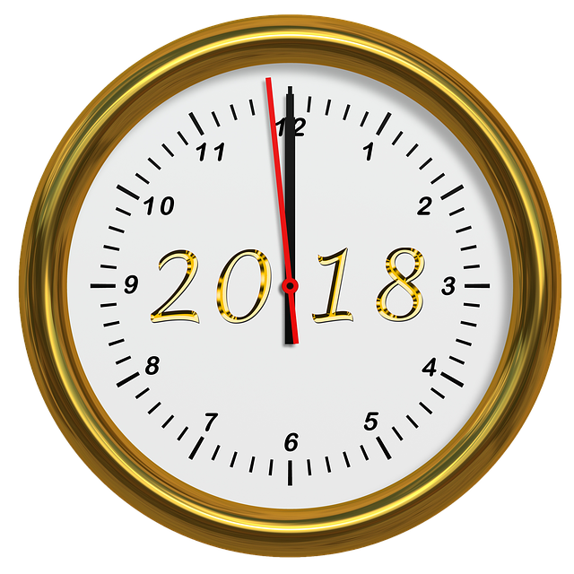 clipart clock new year