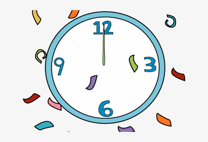 clipart clock new year