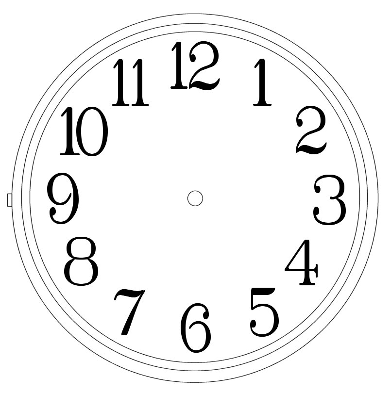 clipart clock number