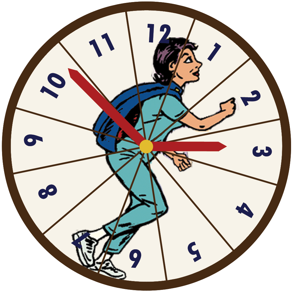 clipart clock nurse