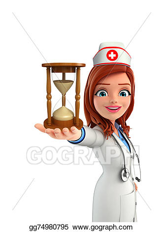 clipart clock nurse