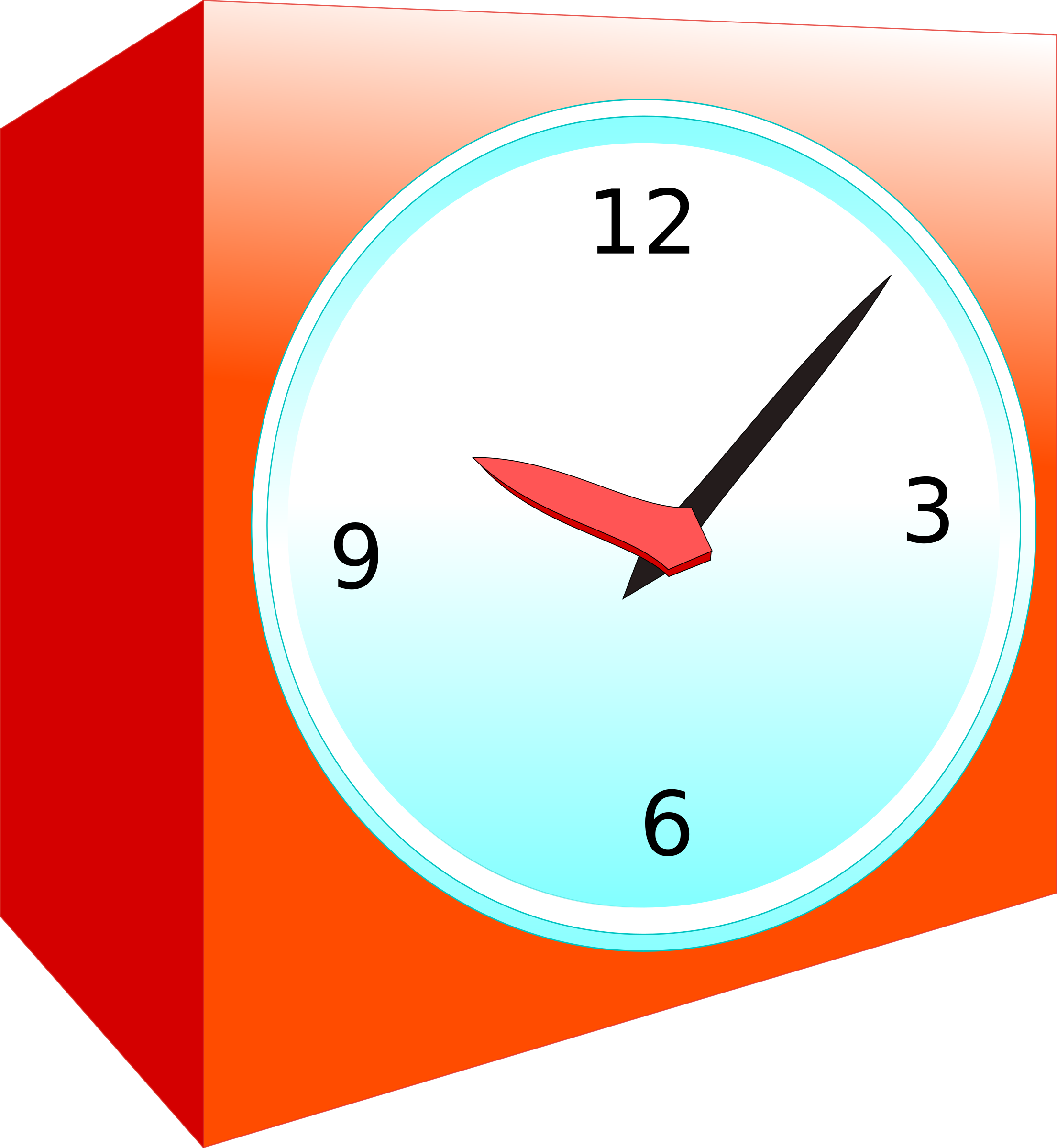 clipart clock orange