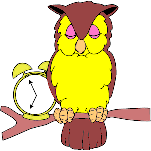 clipart clock owl