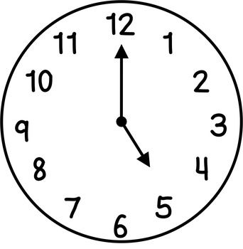 clipart clock preschool
