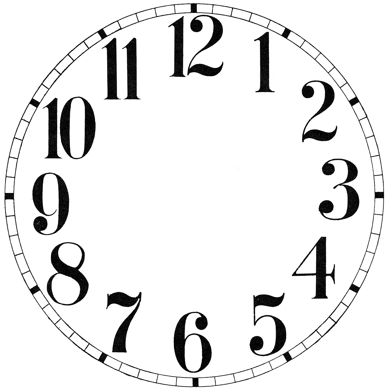 clocks clipart number