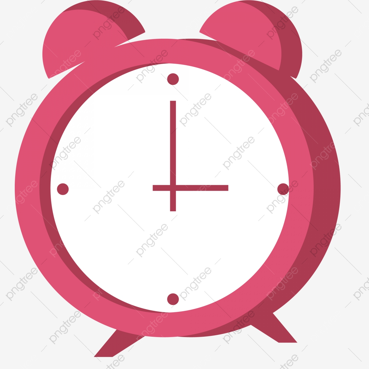 A cartoon alarm png. Clipart clock red