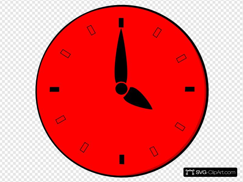 Clipart clock red. Clip art icon and