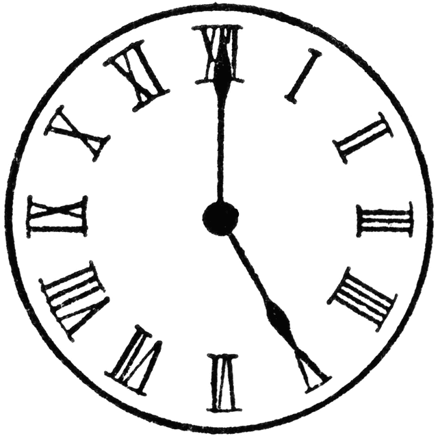 clipart clock roman numerals