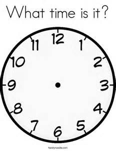 Clipart clock sketch. Time coloring pages template