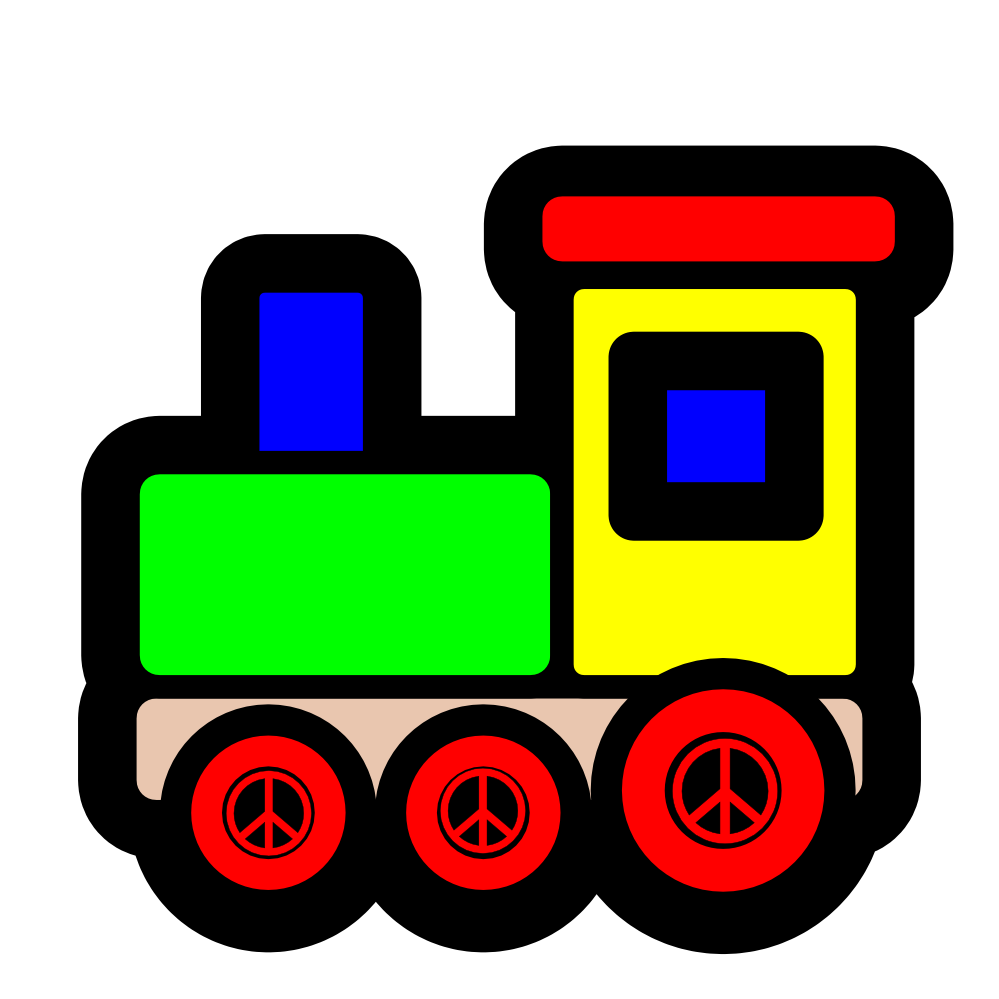 clipart clock train