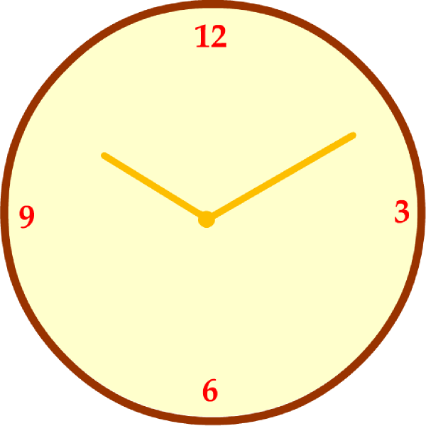 clock clipart yellow