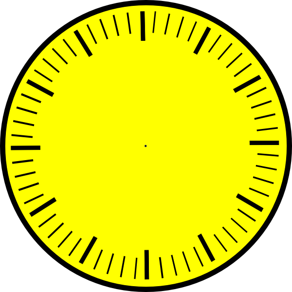 clock clipart yellow