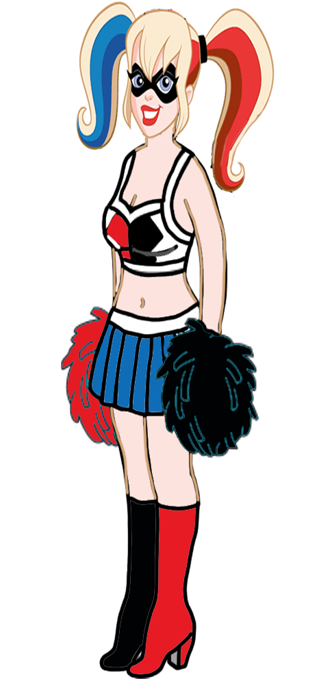 Clipart clothes cheerleader. Harley quinn dshg as