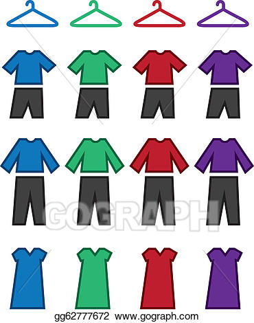 clipart clothes colored