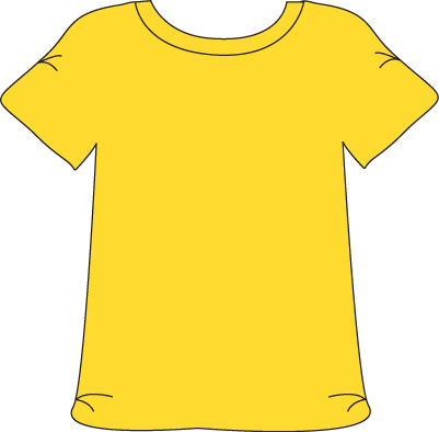 Yellow tshirt printable magnets. Sock clipart orange colour