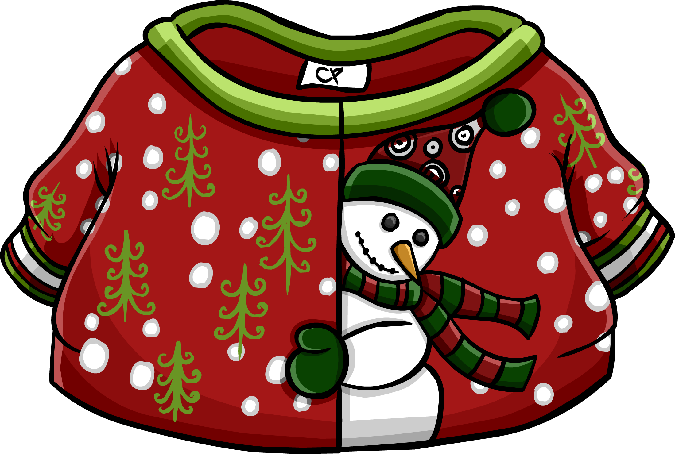 clipart snowman sweater