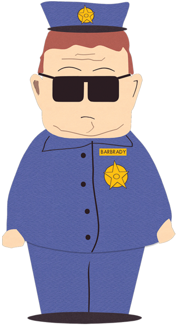 Clipart clothes policeman. Officer barbrady south park