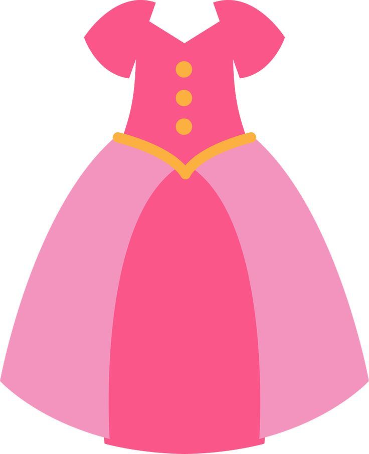 Princess clipart clothes. Dress pink 