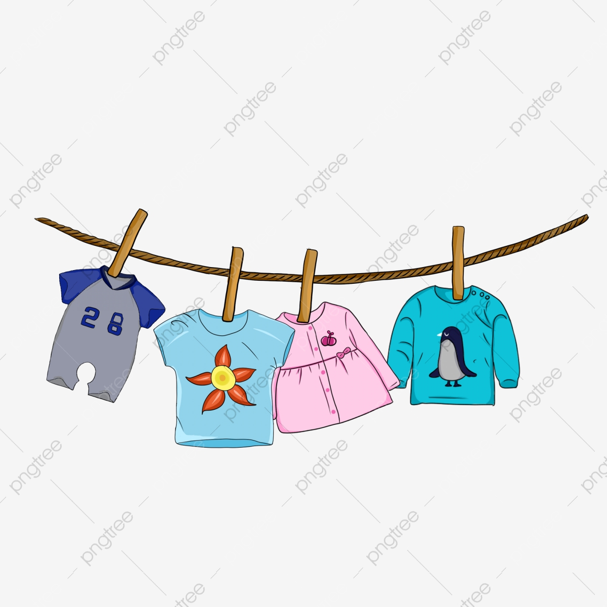 clothes clipart rope