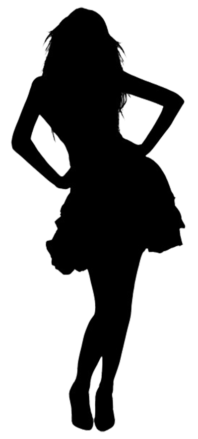 Set of various beautiful. Cowgirl clipart silhouette