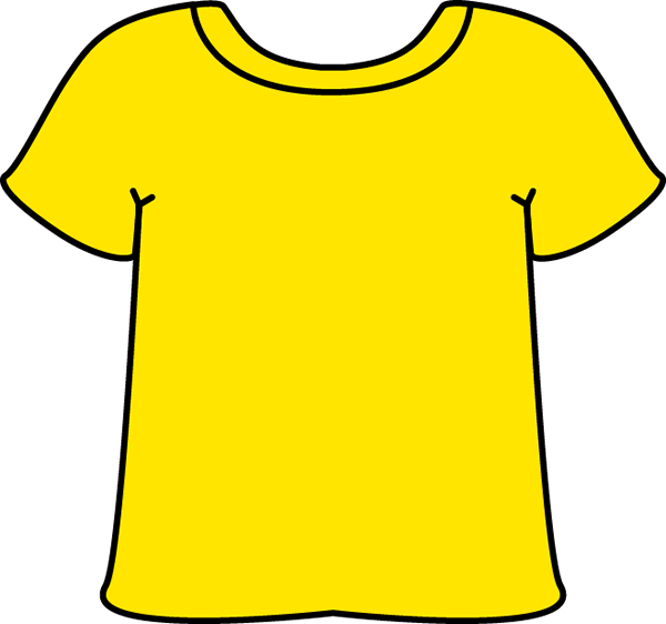 Yellow tshirt clip art. Shirts clipart cartoon
