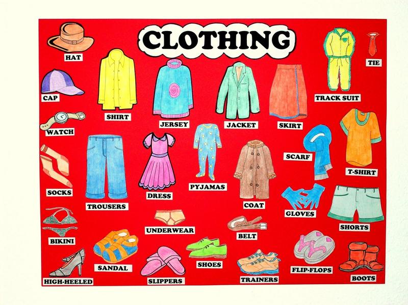 clothes clipart vocabulary