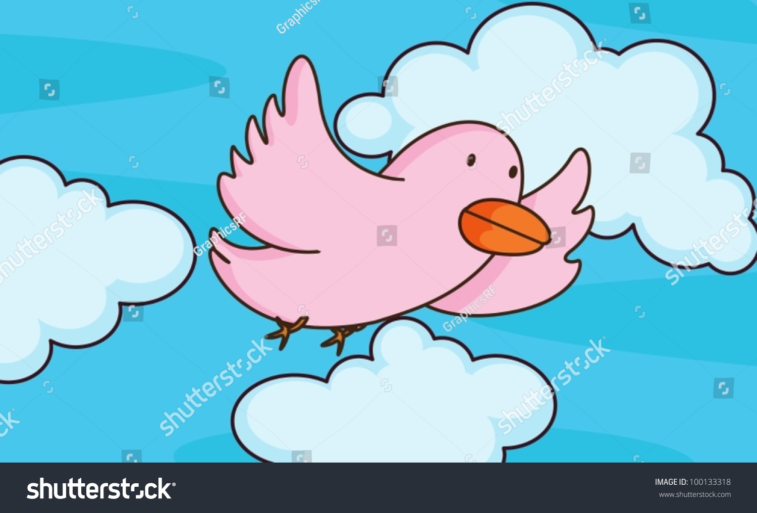 clouds clipart bird