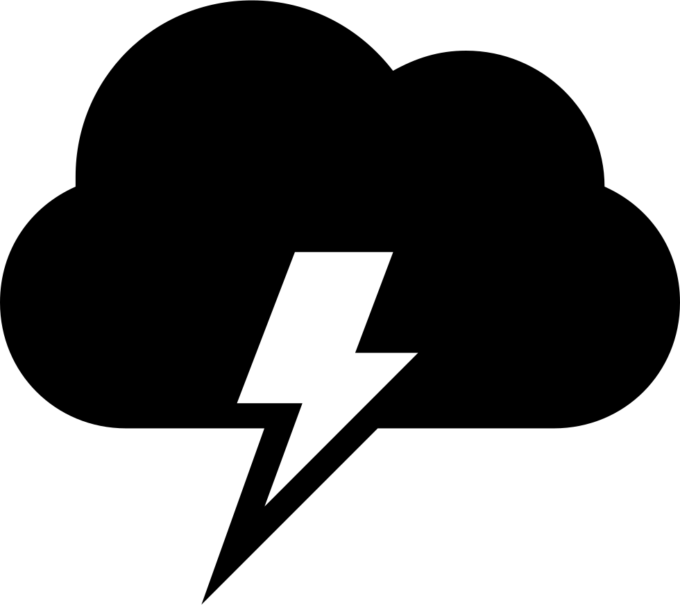 Lightning clipart svg. Cloud with electrical bolt