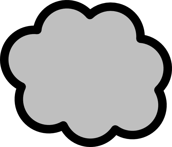 Greycloud clip art at. Clipart clouds bubble