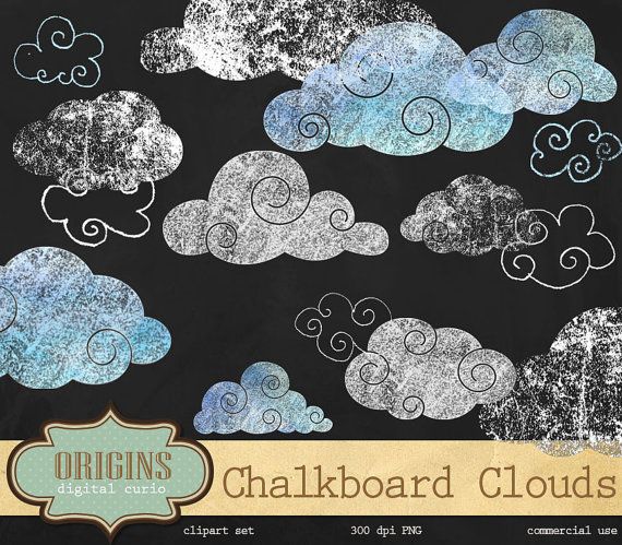 clipart cloud chalkboard