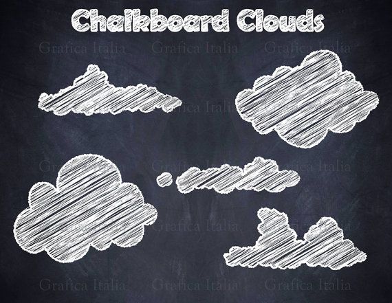 clipart cloud chalkboard