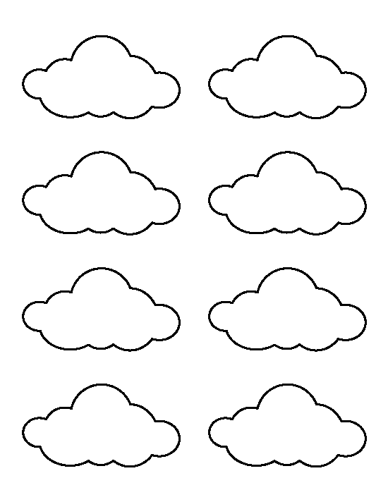 clipart cloud colouring page
