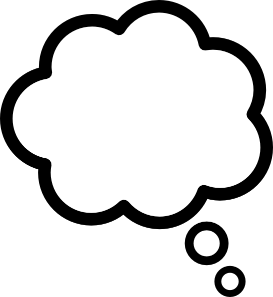Thought cloud clip art. Remember clipart thinking