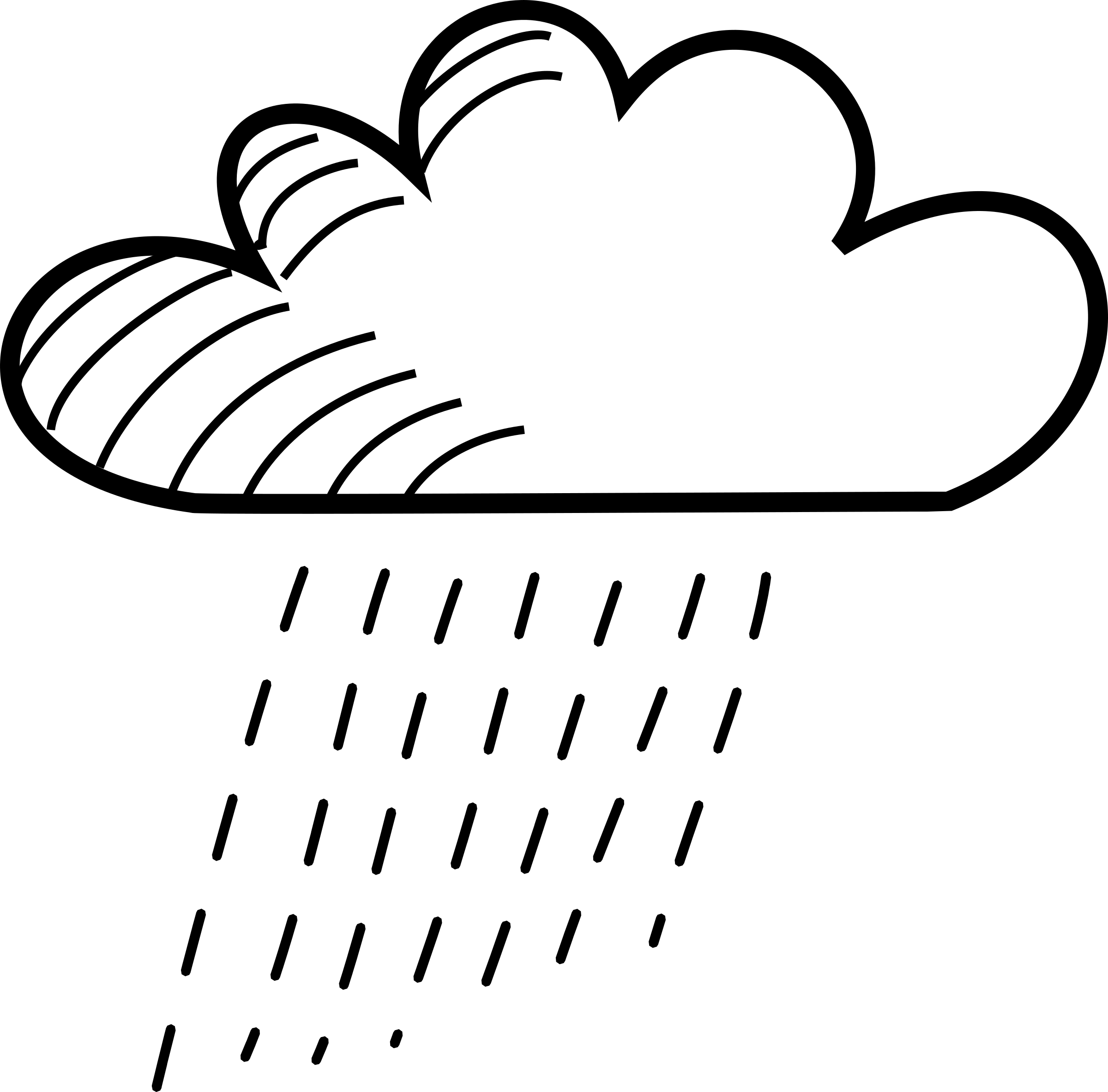 Rainy stick figure cloud. Clipart rain rainny