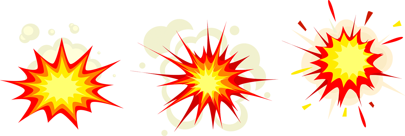 Royalty free clip explosions. Clipart explosion line art