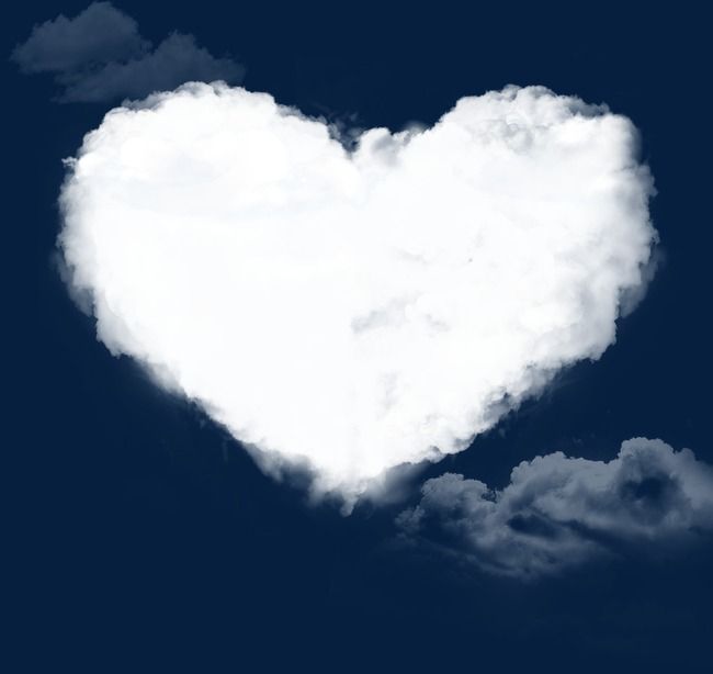 clouds clipart heart