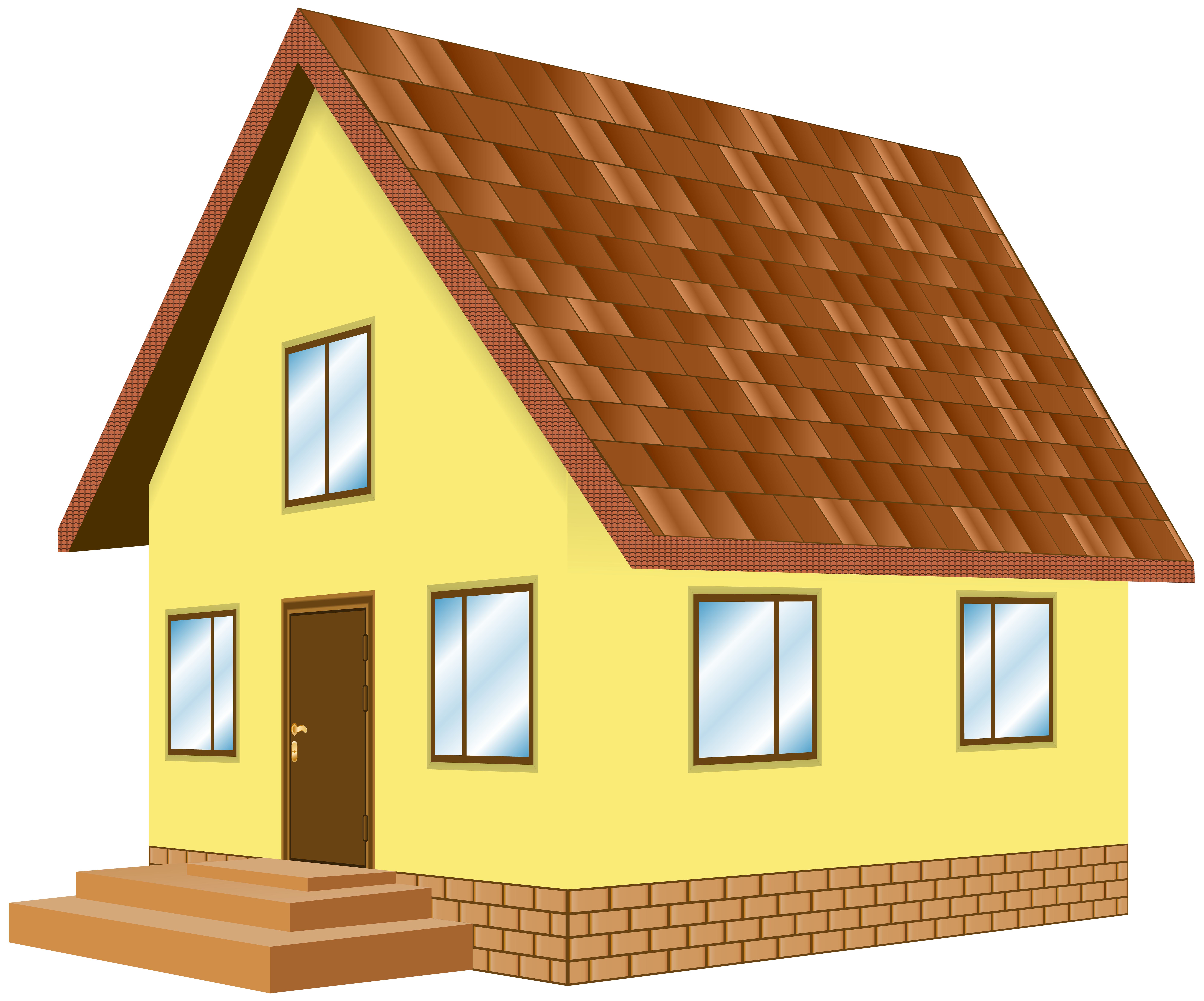 house clipart yellow