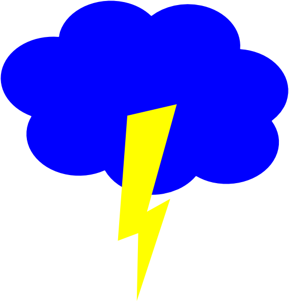 clipart clouds lightning