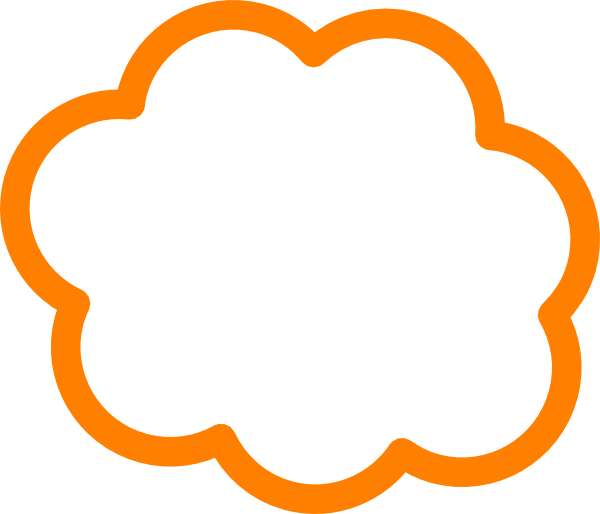 Cloud clip art at. Clipart clouds orange