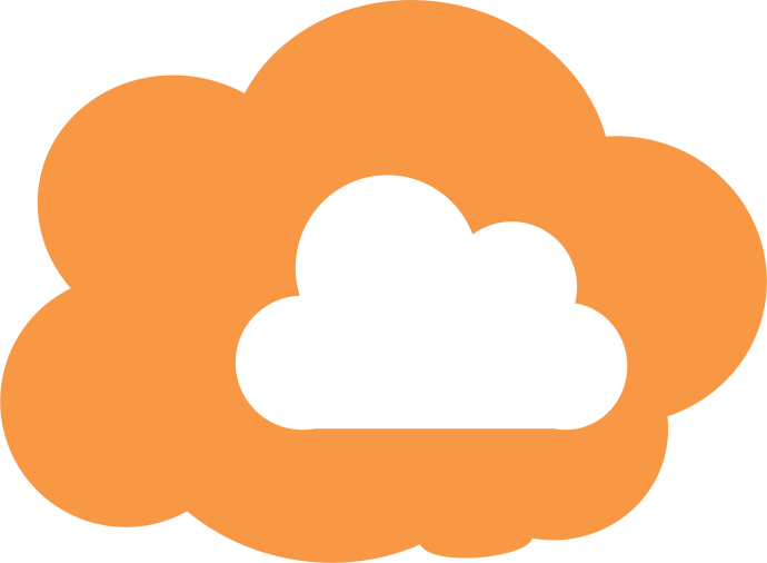 clipart cloud orange