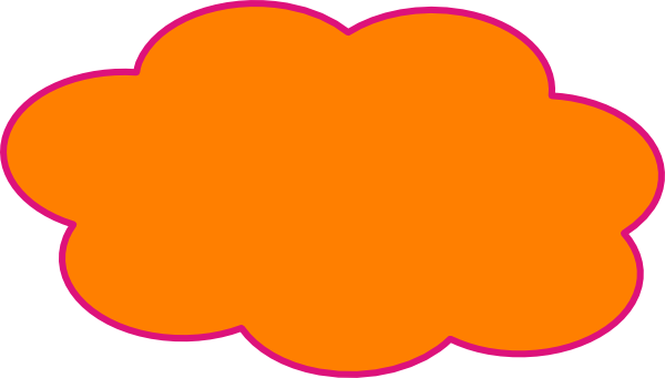 Cloud clip art at. Clouds clipart orange