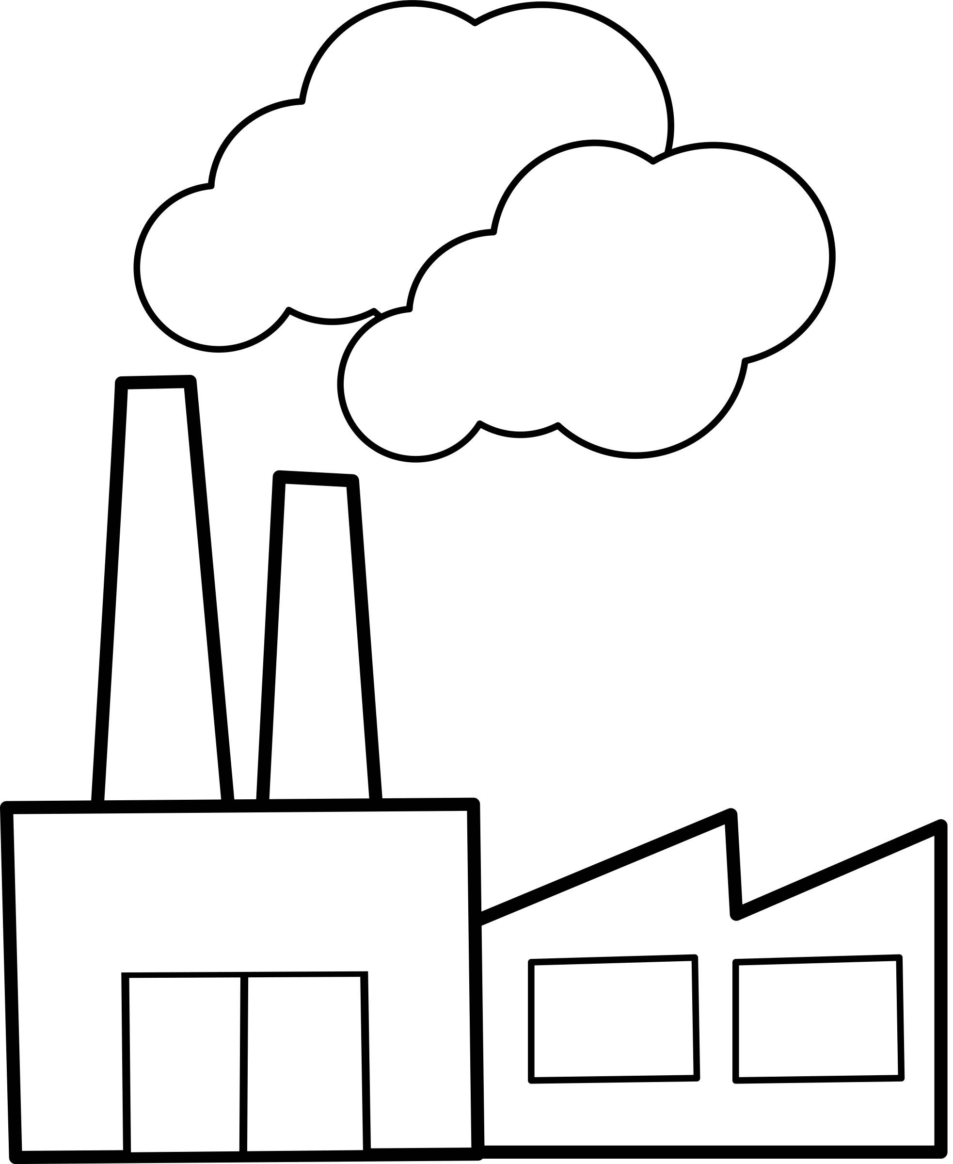 Clipart clouds polluted. Usine factory big image