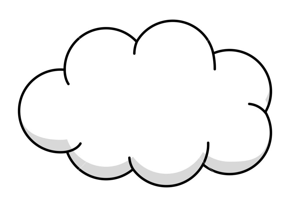 clipart cloud puffy cloud