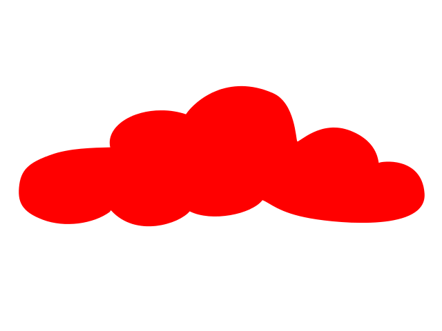 clipart clouds red